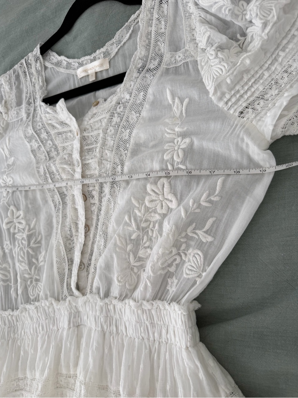 LoveShackFancy white Quincy dress Medium - Picture 6 of 7
